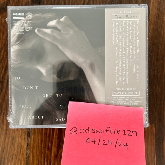 Taylor Swift, TTPD collector’s cd, The Bolter variant with Artifacts (unopened) - Picture 3 of 4